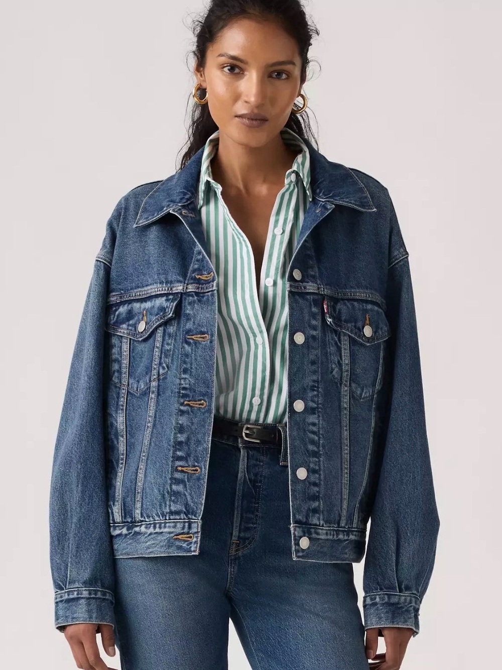 Levi's Strauss Women's Dark Blue Denim Jacket - Picture 2 of 5